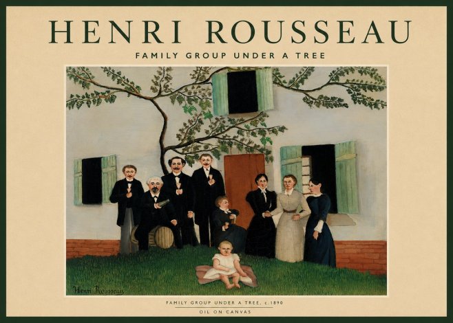 Rousseau Family Group Under a Tree No2 - Póster