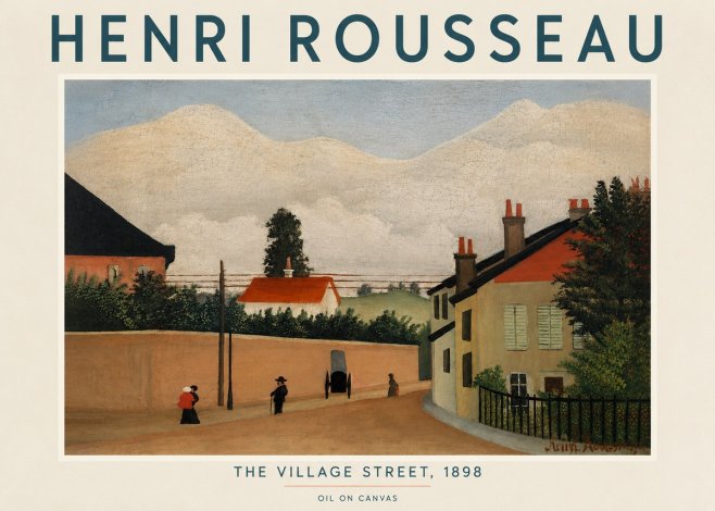 Rousseau The Village Street No3 - Póster