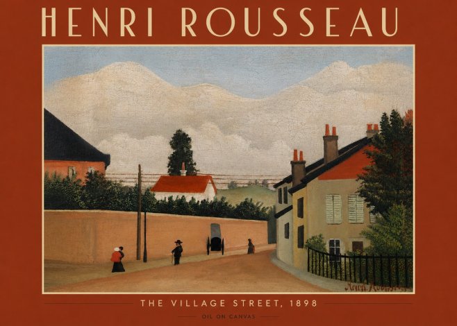 Rousseau The Village Street No4 - Póster