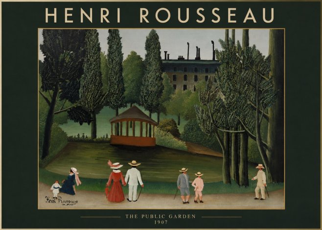 Rousseau The Public Garden No2 - Póster