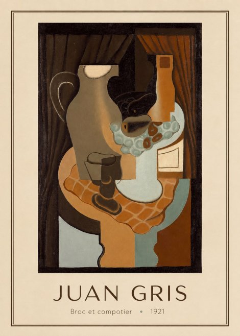 Juan Gris Broc Et Compotier No3 - Póster