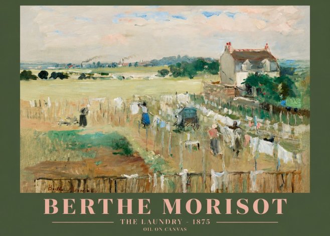 Berthe Morisot The Laundry - 1875 No2 - Póster