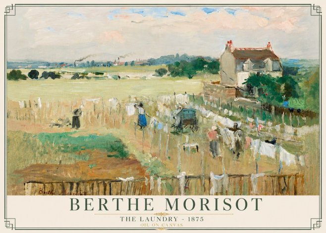Berthe Morisot The Laundry - 1875 No6 - Póster