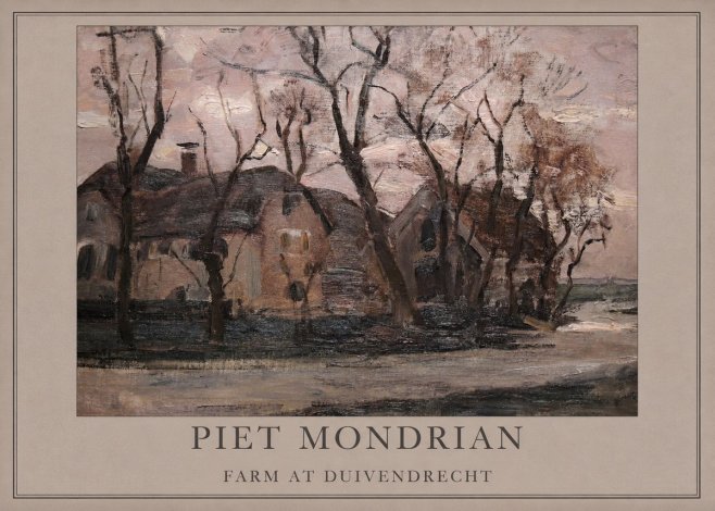 Piet Mondrian Farm at Duivendrecht No2 - Póster
