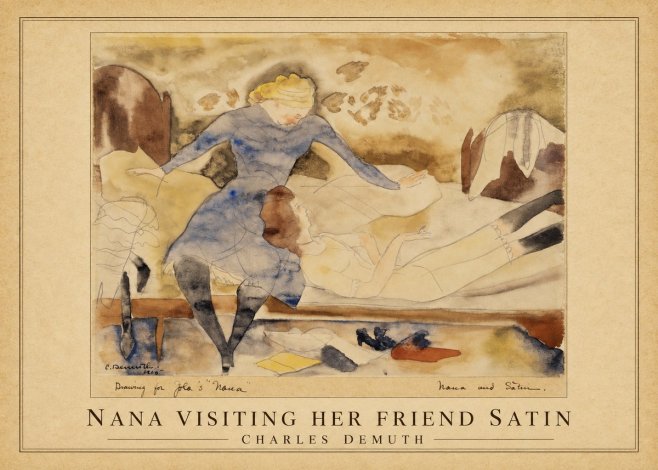 Charles Demuth Nana Visiting Her Friend Satin No1 - Póster