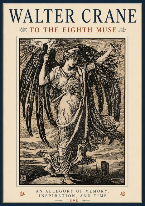 Walter Crane To the Eighth Muse No4 - Póster