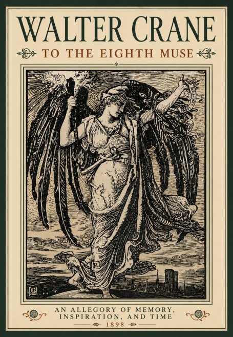 Walter Crane To the Eighth Muse No5 - Póster