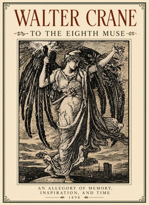 Walter Crane To the Eighth Muse No6 - Póster