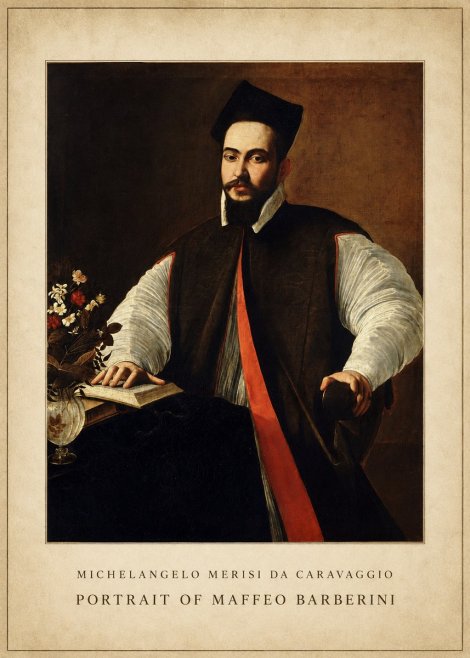 Michelangelo Merisi da Caravaggio Portrait of Maffeo Barberini No4 - Póster