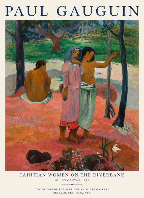 Paul Gauguin Tahitian Women on the Riverbank No1 - Póster
