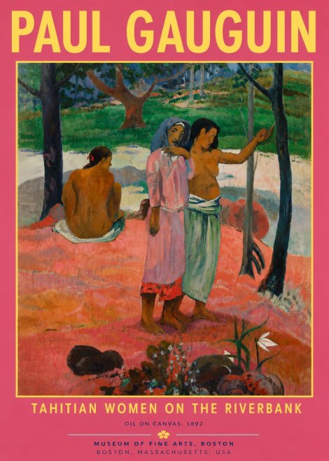 Paul Gauguin Tahitian Women on the Riverbank No5 - Póster