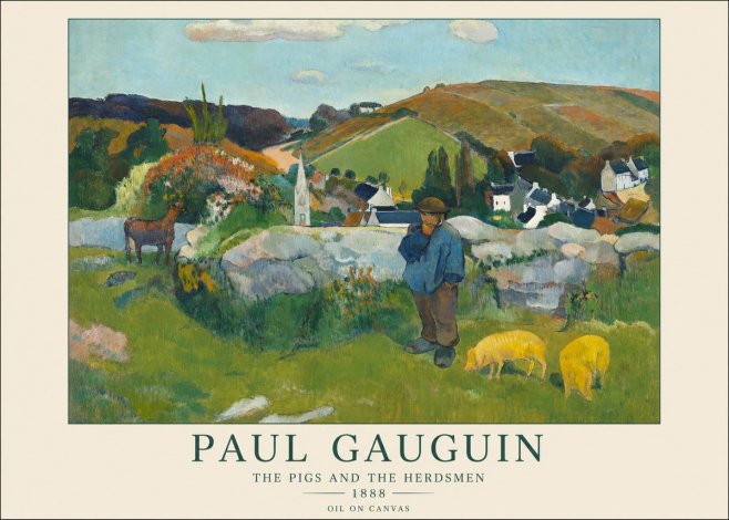 Paul Gauguin The Pigs and the Herdsmen No1 - Póster