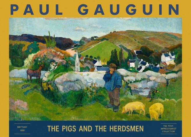 Paul Gauguin The Pigs and the Herdsmen No3 - Póster