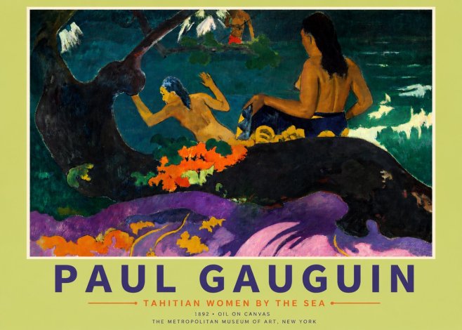 Paul Gauguin Tahitian Women by the Sea No3 - Póster