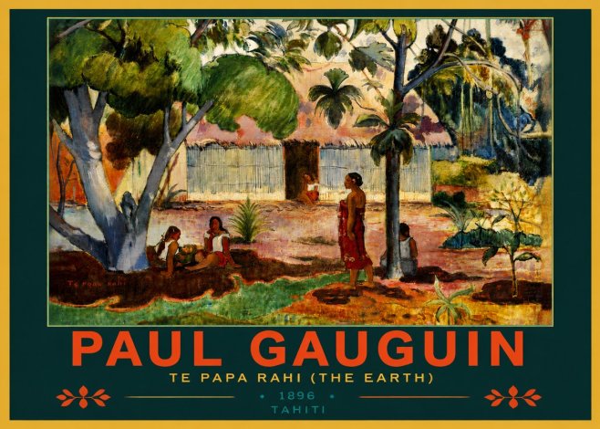 Paul Gauguin Te Papa Rahi (the Earth) No4 - Póster