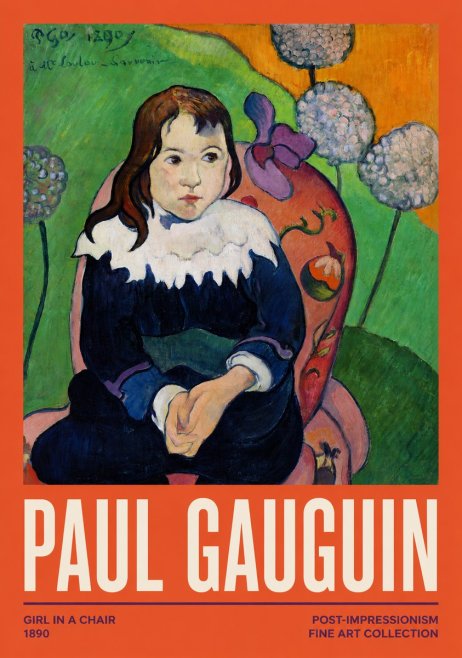 Paul Gauguin Girl in a Chair No2 - Póster