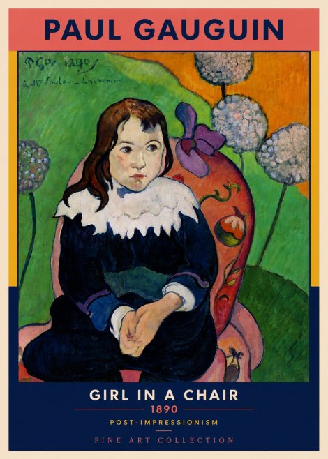 Paul Gauguin Girl in a Chair No6 - Póster