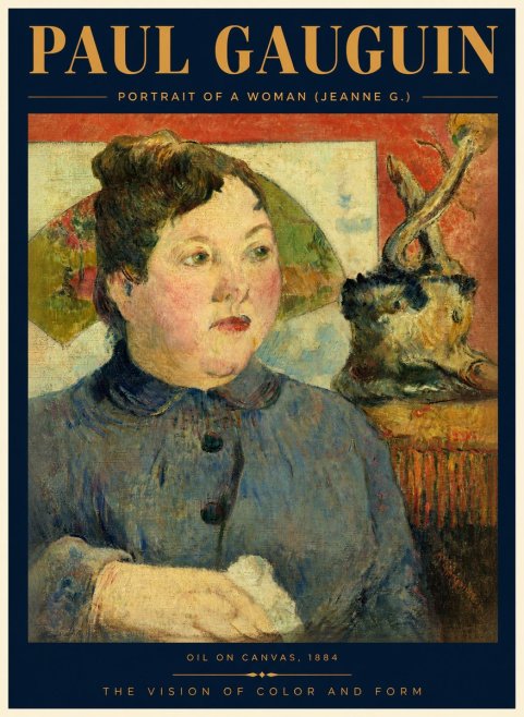 Paul Gauguin Portrait of a Woman (Jeanne G.) No2 - Póster