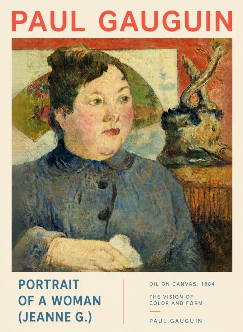 Paul Gauguin Portrait of a Woman (Jeanne G.) No3 - Póster