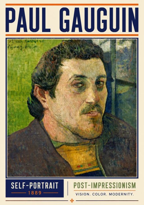 Paul Gauguin Self-portrait (1889) No6 - Póster