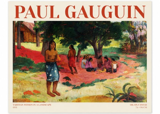 Paul Gauguin Tahitian Women on the Road No2 - Póster