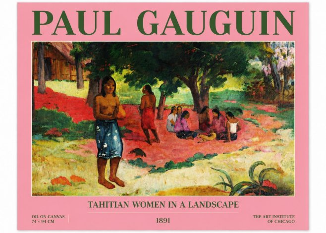 Paul Gauguin Tahitian Women on the Road No4 - Póster