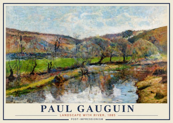 Paul Gauguin Landscape with River, 1885 No5 - Póster
