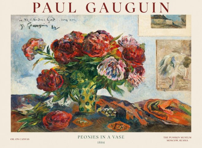 Paul Gauguin Peonies in a Vase No1 - Póster