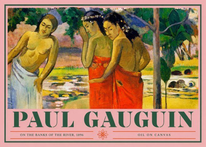 Paul Gauguin On the Banks of the River, 1896 No4 - Póster