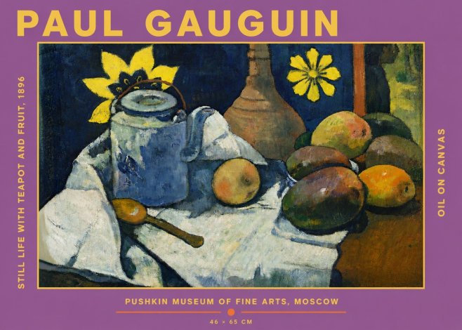 Paul Gauguin Still Life with Teapot and Fruit, 1896 No4 - Póster