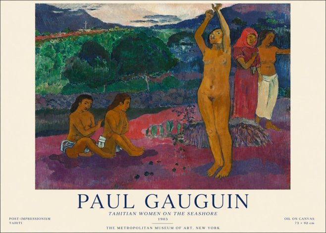 Paul Gauguin Tahitian Women on the Seashore No1 - Póster