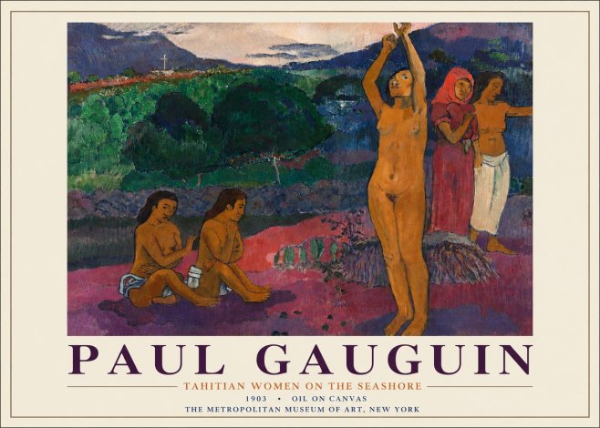 Paul Gauguin Tahitian Women on the Seashore No3 - Póster