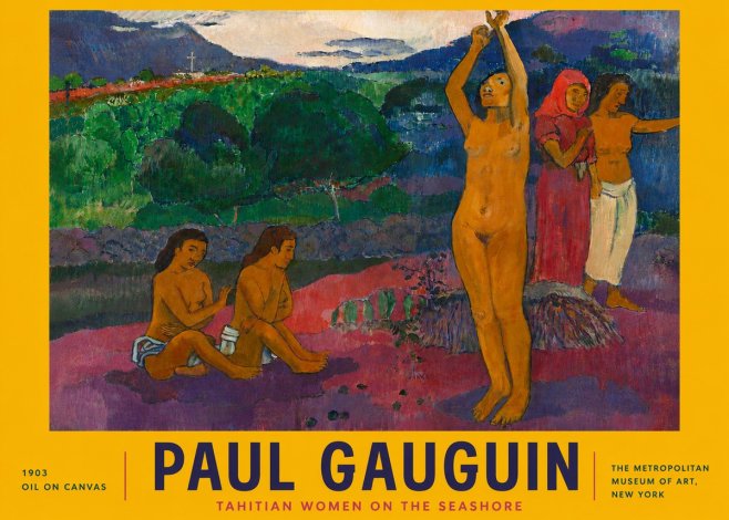 Paul Gauguin Tahitian Women on the Seashore No4 - Póster