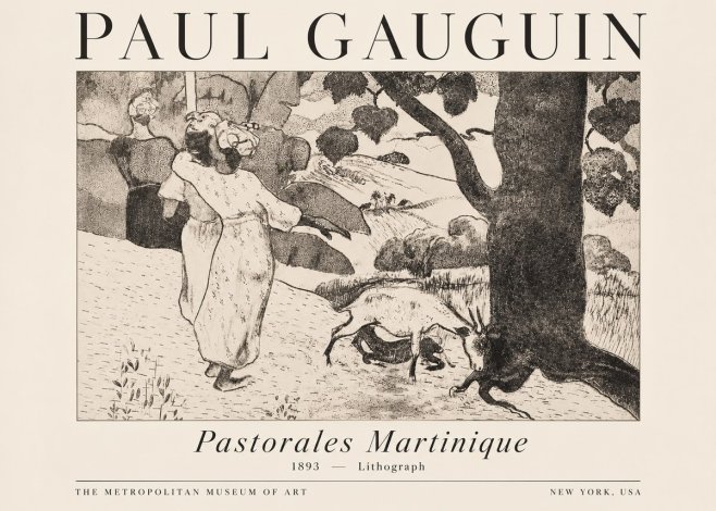 Paul Gauguin Pastorales Martinique No4 - Póster