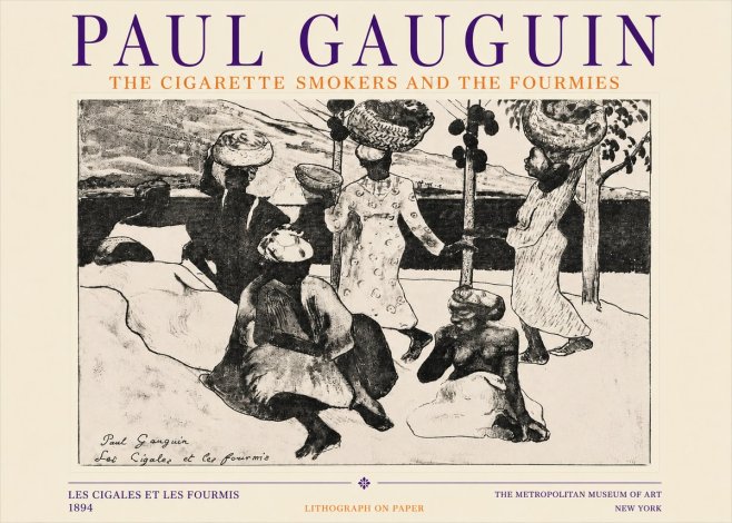 Paul Gauguin The Cigarette Smokers and the Fourmies No3 - Póster