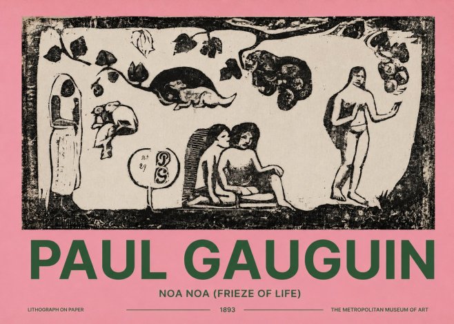 Paul Gauguin Noa Noa (Frieze of Life) No2 - Póster