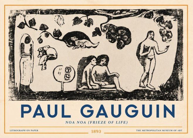 Paul Gauguin Noa Noa (Frieze of Life) No3 - Póster