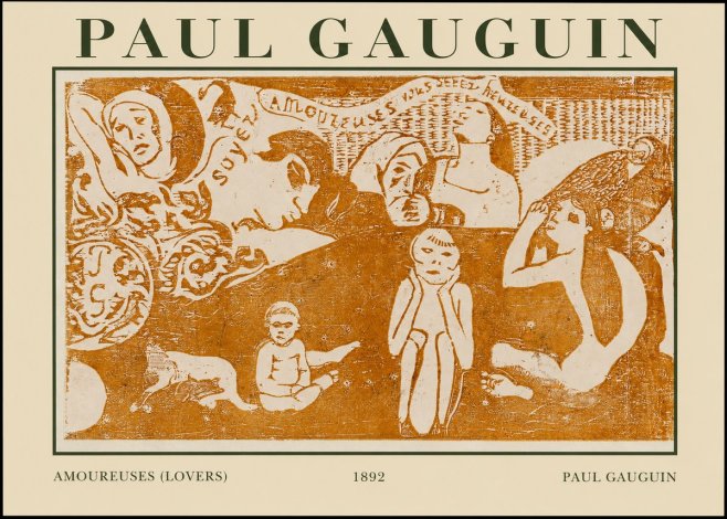 Paul Gauguin Amoureuses (Lovers) No1 - Póster