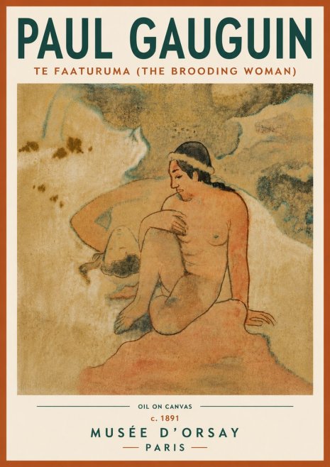 Paul Gauguin Te Faaturuma (the Brooding Woman) No5 - Póster