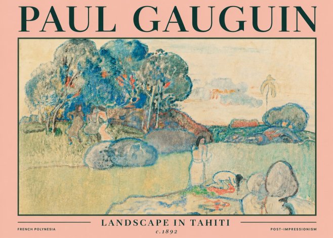 Paul Gauguin Landscape in Tahiti I No3 - Póster