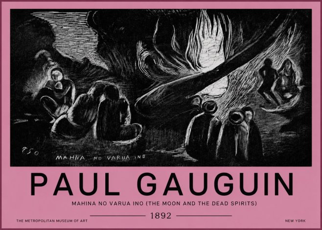 Paul Gauguin Mahina No Varua Ino (the Moon and the Dead Spirits) No4 - Póster