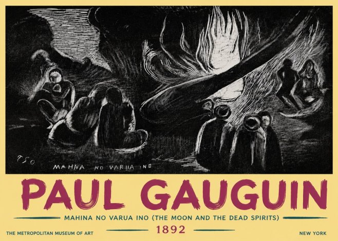Paul Gauguin Mahina No Varua Ino (the Moon and the Dead Spirits) No6 - Póster