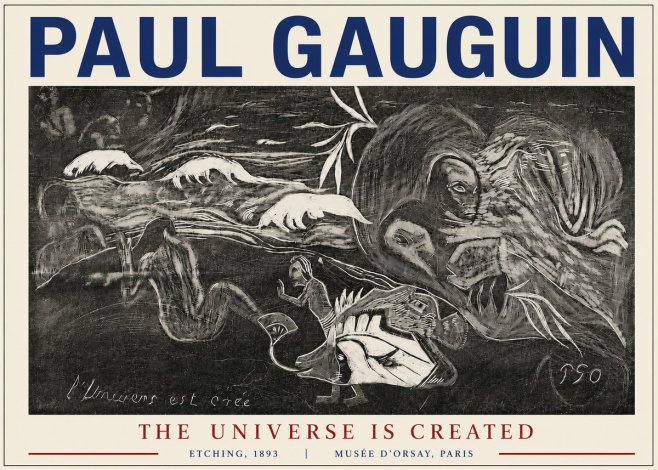 Paul Gauguin The Universe Is Created I No4 - Póster