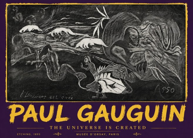 Paul Gauguin The Universe Is Created I No5 - Póster
