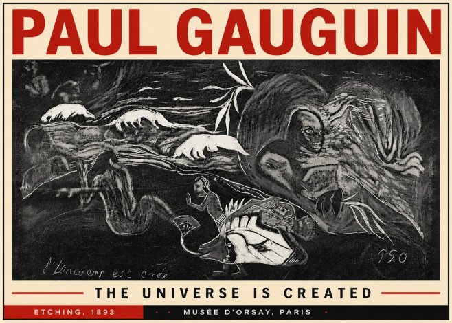 Paul Gauguin The Universe Is Created I No6 - Póster