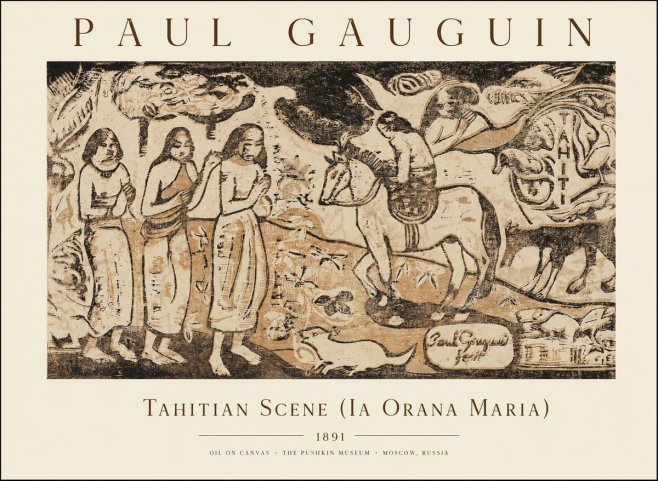 Paul Gauguin Tahitian Scene (Ia Orana Maria) No1 - Póster