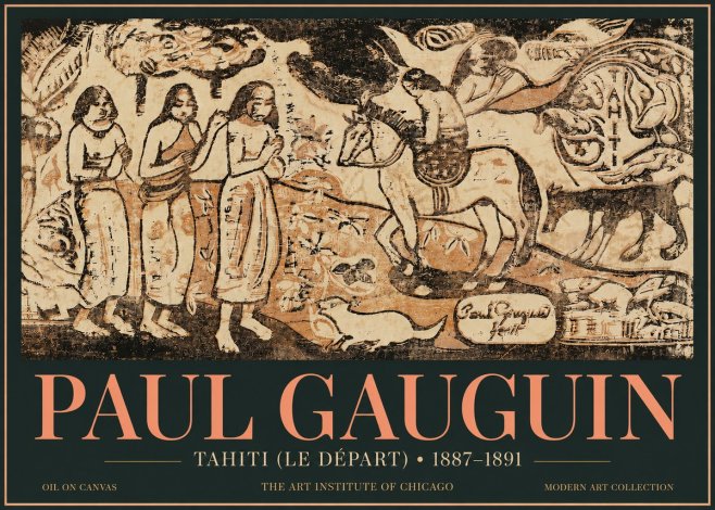 Paul Gauguin Tahitian Scene (Ia Orana Maria) No4 - Póster
