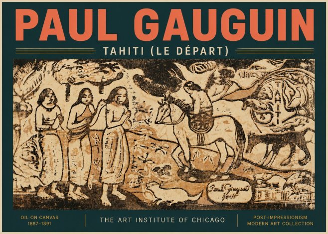Paul Gauguin Tahitian Scene (Ia Orana Maria) No6 - Póster