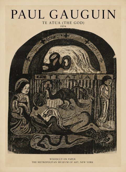 Paul Gauguin Te Atua (the God) No1 - Póster