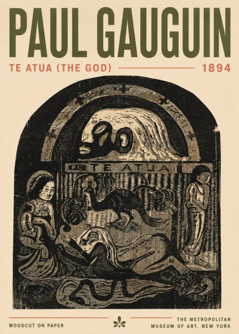 Paul Gauguin Te Atua (the God) No4 - Póster